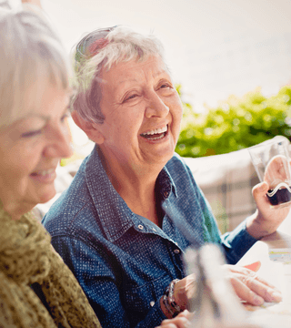 mature women in cafe